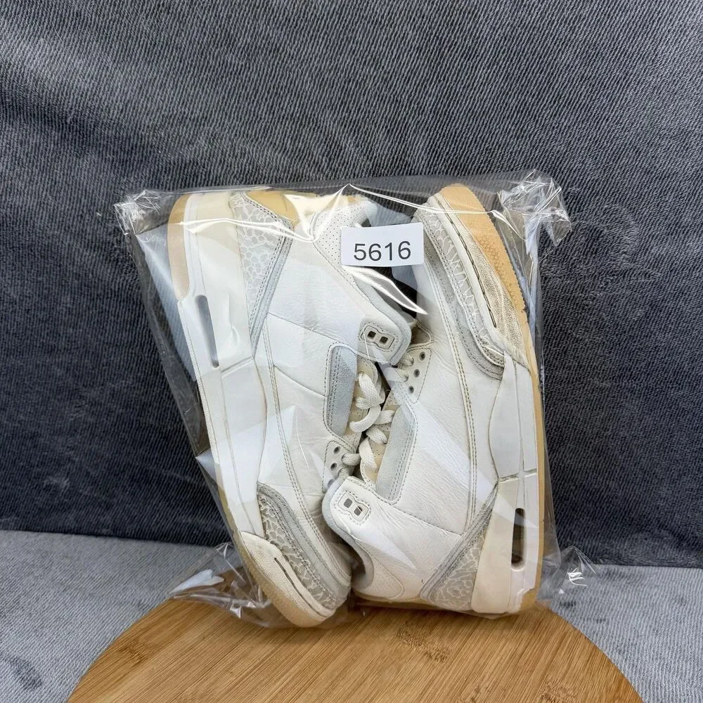 Jordan Shoes Mens Size 10 White Gray Mid Top Basketball Sneakers FJ9479-100